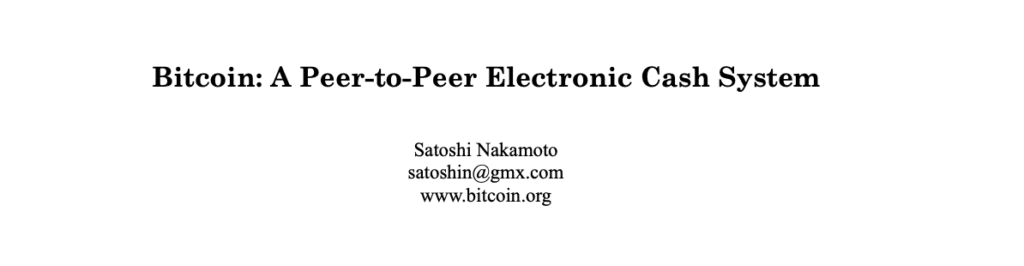 satoshi nakamoto original white paper in bitcoin
