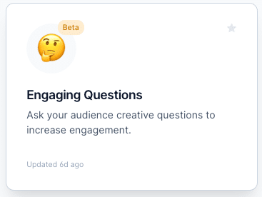 Engaging questions template for Jarvis writing assistant for copywriting